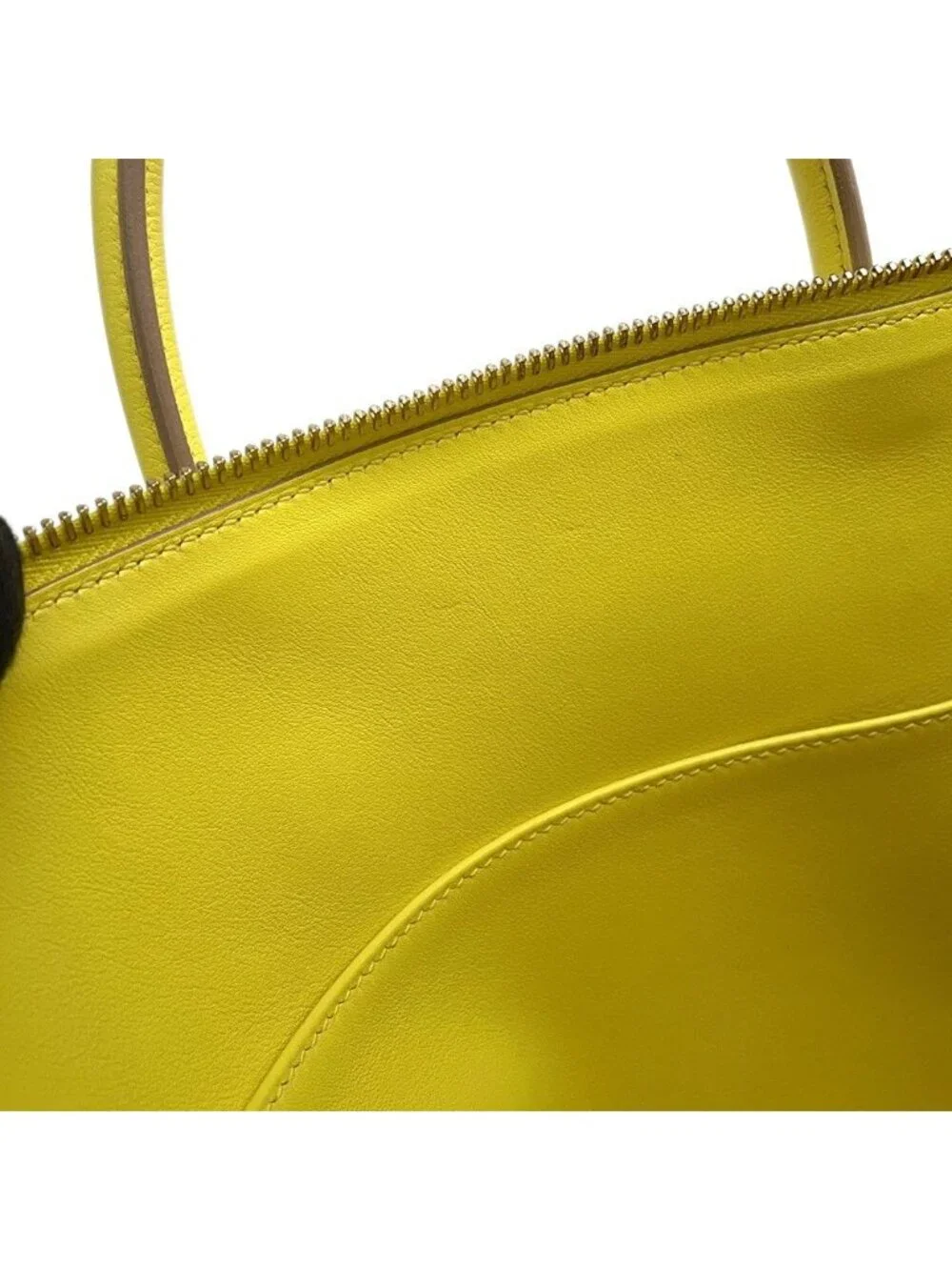 Hermes Handbag Bolide 30 Lime Gold Ever Color 2-Way